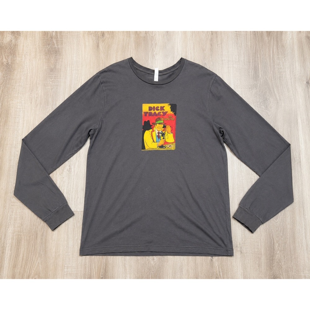 Bella + Canvas Dick Tracy Retro Graphic Long Sleeve Tee 2XL Comic Book Style